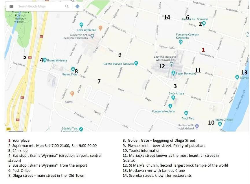 Апартаменты Old Town Happy Apartment, The Best Location Гданьск